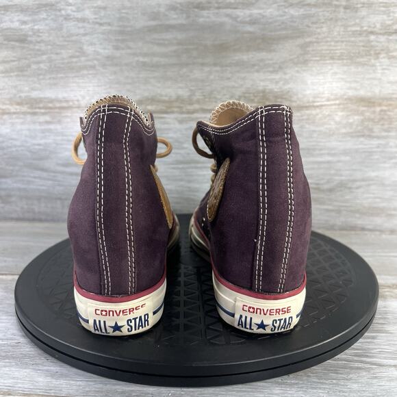 Converse Women’s Chuck Taylor All Star Lux Mid burgundy Wedge Sneakers Size 7 - Picture 6 of 9